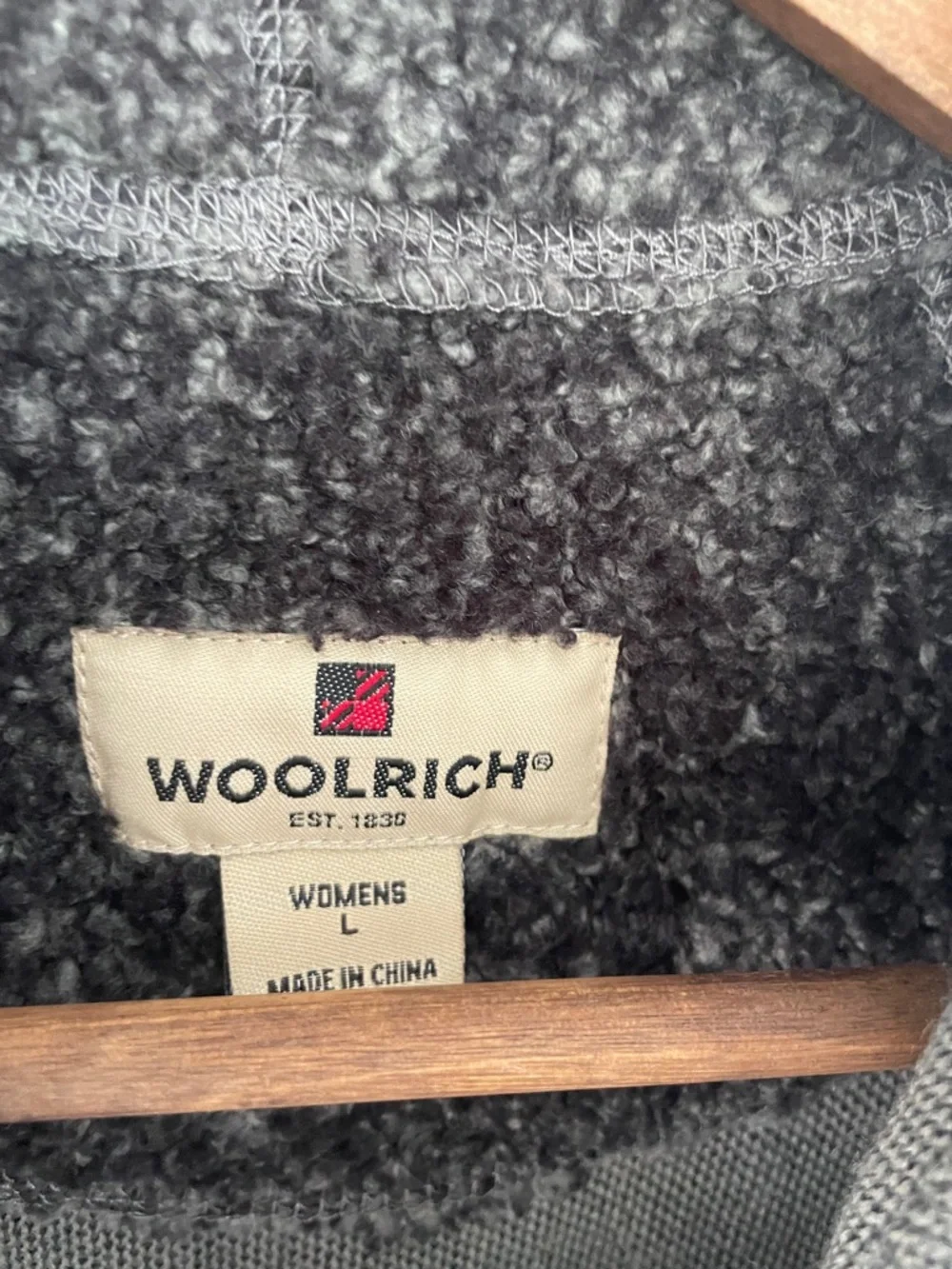 Woolrich Dark Gray Sherpa Fleece Vest women’s Large